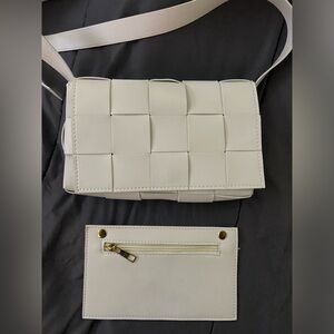 NEW! White Woven Handbag- (Bottega Venetta inspired)